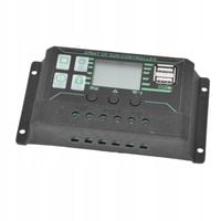 SOLARNY REGULATOR ŁADOWANIA REGULOWANY PODWÓJNE ZŁĄCZE USB 30A 5V