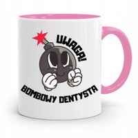 Kubek Różowy Prezent Dentysty Bombowy Dentysta Z Nadrukiem Ze Zdjęciem