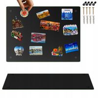 Tablica magnetyczna na magnesy z wakacji 60x100cm metalowa Czarna Loft