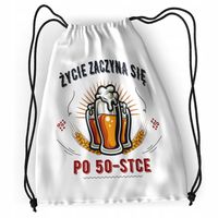 Plecak Urodziny 50 50Te Sportowy Szkolny Worek Z Nadrukiem Ze Zdjęciem