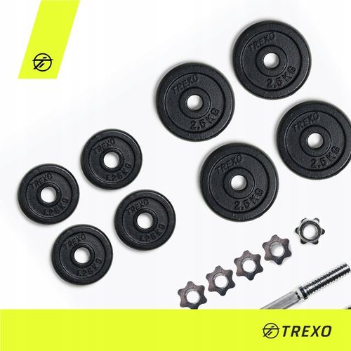 HANTLE ŻELIWNE REGULOWANE 2 x 10KG ZESTAW GRYFY na Arena.pl