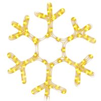 Świąteczna dekoracja płatek śniegu 72 LED, ciepła biel 38x37 cm