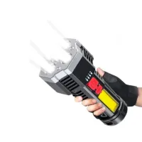 Latarka ręczna szperacz 5 LED COB USB AKU