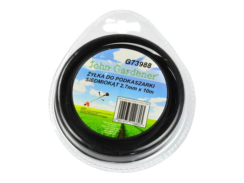 ŻYŁKA TNĄCA DO KOS I PODKASZAREK 2,7 MM 10 MB JG G73988 SIEDMIOKĄT zdjęcie 1