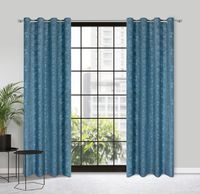 Zasłona gotowa na przelotkach OCTAVIA 140x250 Eurofirany niebieska