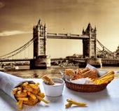 FOTOTAPETA kuchenna JEDZENIE MOST FRYTKI