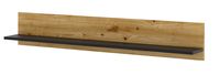 Półka wisząca AURA 120 cm dąb artisan / czarny mat