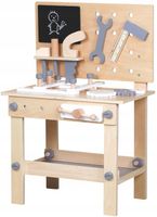 DUŻY WARSZTAT DREWNIANY ZESTAW MAJSTERKOWICZA Z NARZĘDZIAMI