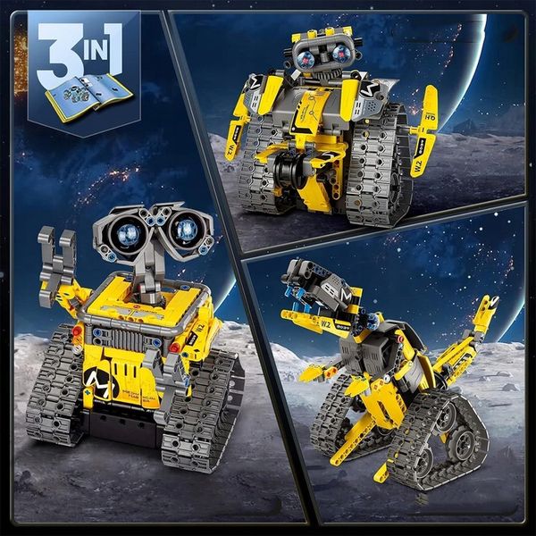 FIGURKA ROBOT WALL E 520 szt KLOCKI - 3w1 PROGRAMOWALNY RC ROBOT zdjęcie 14