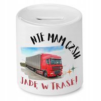 Dla Tirowca Kierowcy Skarbonka Jadę W Trase Z Nadrukiem Ze Zdjęciem