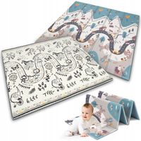 DUŻA Mata piankowa edukacyjna składana dla dzieci 180x200 DYWAN NUKIDO