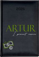 KALENDARZ A5 2026 DZIENNY PLANER Z NADRUKIEM PREZENT DLA BANKOWCA + IMIĘ