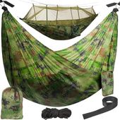 Hamak Turystyczny Santiago Army 260X140Cm Net