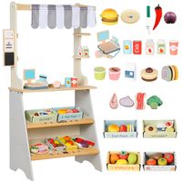 ogromny sklep stragan drewniany warzywanik supermarket + akcesoria