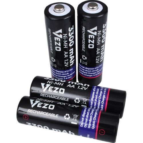 Vezo akumulatorki aa 3300mah r6 uniwersalne do zabawek i pilotów 4 szt na Arena.pl