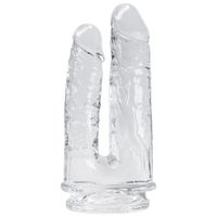 podwójne dildo alive imperium jelly przyssawkowe przezroczyste 14 i 12 cm