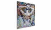 OBRAZ NA SZKLE KWADRATOWY 40x40cm 005 Baletnica w trakcie ćwiczeń