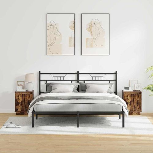 Szafka Nocna z 2 pcs Dąb wędzony 39 x 34.5 x 50 cm na Arena.pl