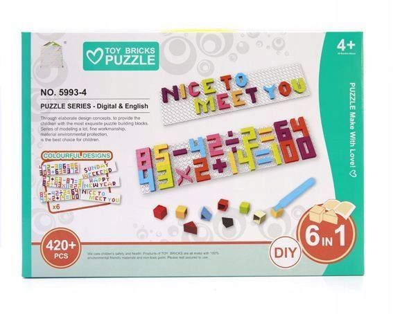 Puzzle układanka 420 elementów litery cyfry zdjęcie 1
