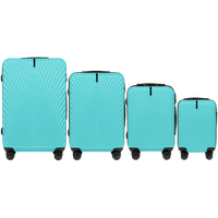 SN120 SWAN, Komplet 4 walizek ABS+ (L,M,S,XS) Wings, LIGHT BLUE