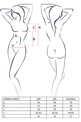 bielizna connie corset black s/m   casmir na Arena.pl