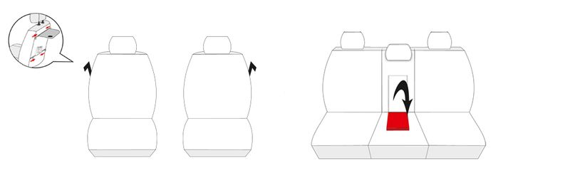 Opel Meriva I 2002-2010 Pokrowce dopasowane na miarę zdjęcie 6