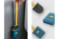 Szczotka do WC toalety silikonowa samoprzylepna 37 cm