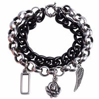 bransoletka łańcuch figaro 22 cm(b22/men/44/1ag cz