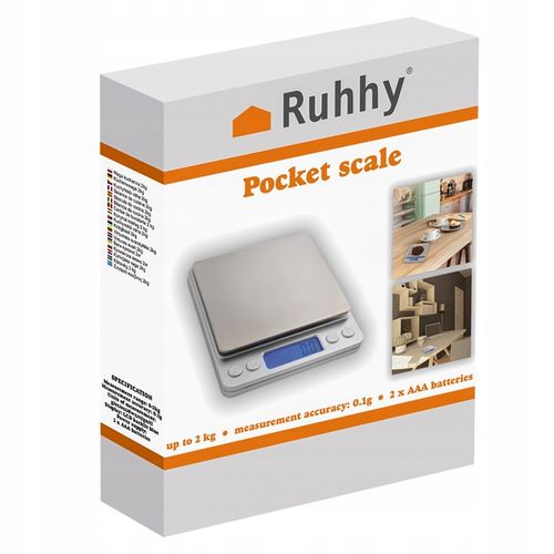 Waga Kuchenna Elektroniczna Precyzyjna LCD 2000g 2kg 0,1g z Misą x2 Cyfrowa na Arena.pl