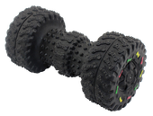 Zabawka dla psa hantel z oponami z piszczałką 15cm UNIQ PETS