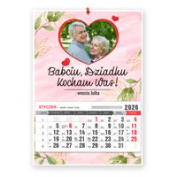 Kalendarz 2026 ze zdjęciem na dzień babci i dziadka
