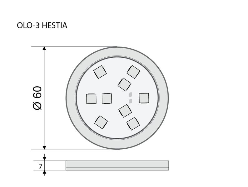 Oświetlenie mebli  5 x oprawa LED Hestia b/ciepła  zestaw zdjęcie 3