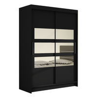 Szafa przesuwna Miami V 120cm - pojemna garderoba - CZARNY