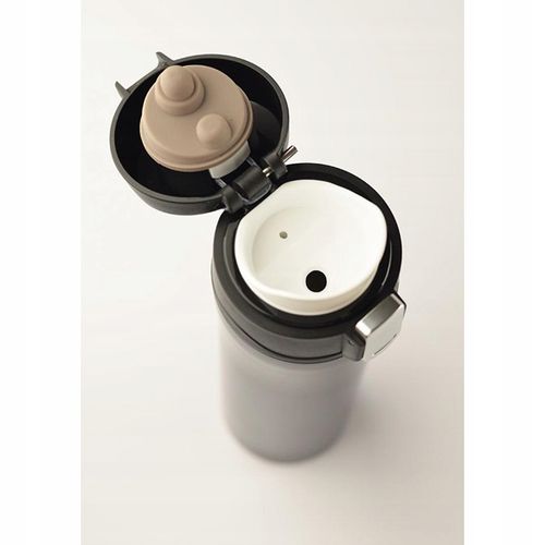 Kubek termiczny termos szczelny 440ml samochodowy srebrny z blokadą szczeln na Arena.pl