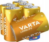 Varta Longlife D 6-pack (alkaliczne baterie typu D, rozmiar LR20)