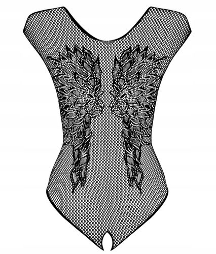 Seksowne Body Damskie z Siateczki z Dziurką Obsessive B112 S/L Czarne na Arena.pl