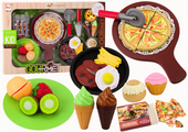 Zestaw Fast Food Owoce Stek Lody Akcesoria Pizza Frytki 26 ele.