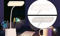 Lampka biurkowa LED USB z przybornikiem Ściemniana