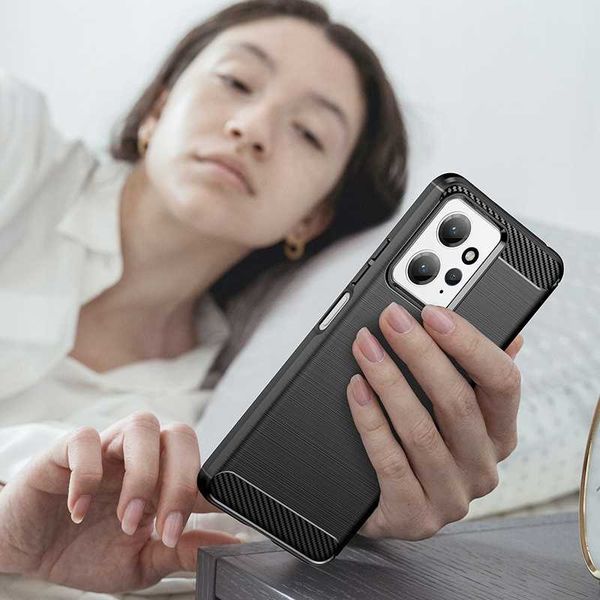 Spacecase Carbon Redmi Note 12 4G Black zdjęcie 3