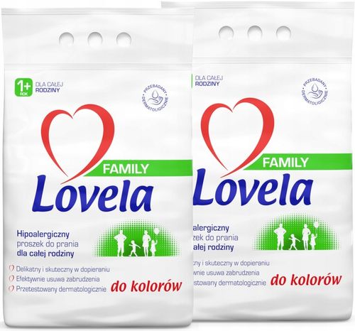 Zestaw Lovela Family Proszek do prania bieli i koloru 2 x 2,1 kg 56 prań na Arena.pl