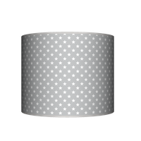 Abażur Walec - Gwiazdki (szare)