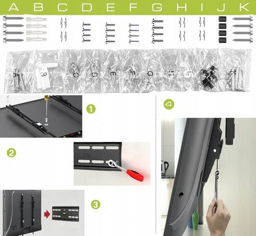 UCHWYT DO TELEWIZORA WIESZAK NA TV LCD UCHYLNY MOCNY 35-85 CALI KingMount na Arena.pl