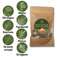 Ziołowa mieszanka na pasożyty OCZYSZCZANIE ODROBACZENIE ROBAKI herbata