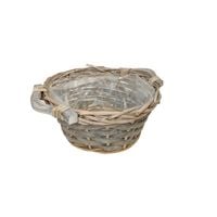 Koszyk wiklinowy szary W-22019C