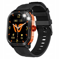 Smartwatch Weofly Pioneer pomarańczowy AMOLED 100 trybów stylowy