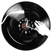 Zegar ścienny z płyty winylowej Gramofon 59.14