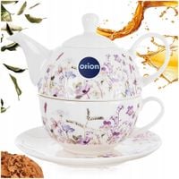 Zestaw do Herbaty 2w1 Dzbanek 400ml i Filiżanka Louka Porcelana