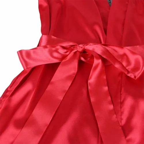 subblime 954024 koszulka koronkowa z tyłu + stringi czerwono-czarne l/xl na Arena.pl