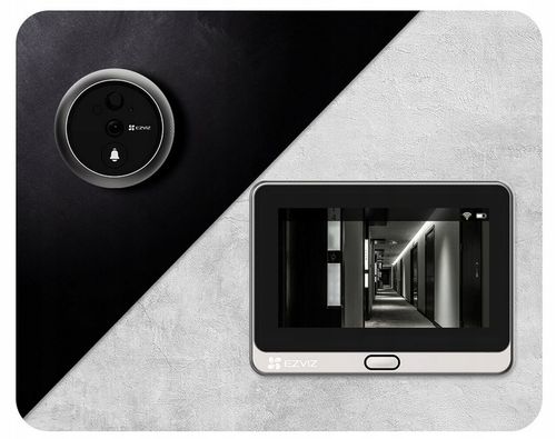 WIZJER ELEKTRONICZNY DO DRZWI JUDASZ CS-DP2 2K 3MPX PANEL DOTYKOWY EKRAN na Arena.pl