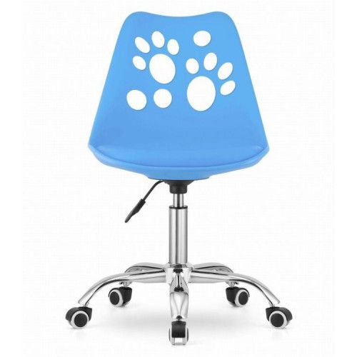 KRZESŁO PRINT NIEBIESKIE REGULOWANE Z PNEUMATYCZNYM PODNOŚNIKIEM na Arena.pl